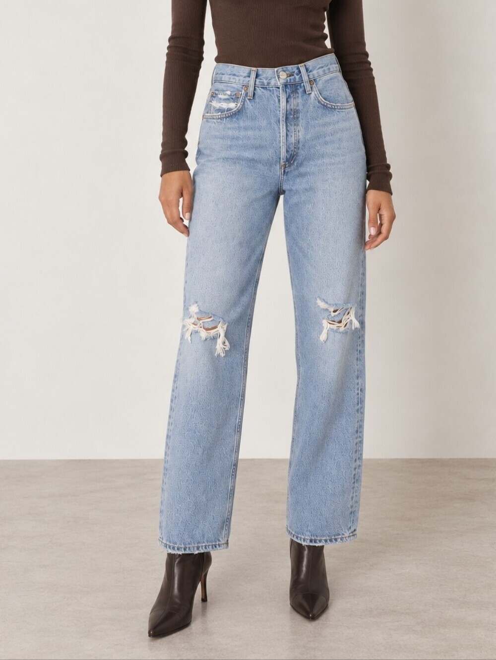 Agolde Light Blue Denim Women's Jeans